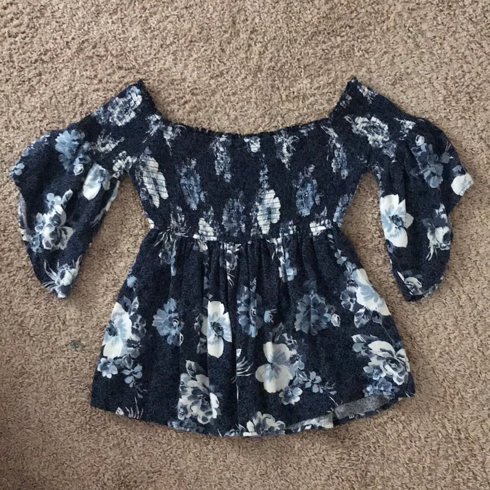 M Blue Floral